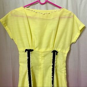 1960s Genuine Vintage Buttercup Yellow Party Dress